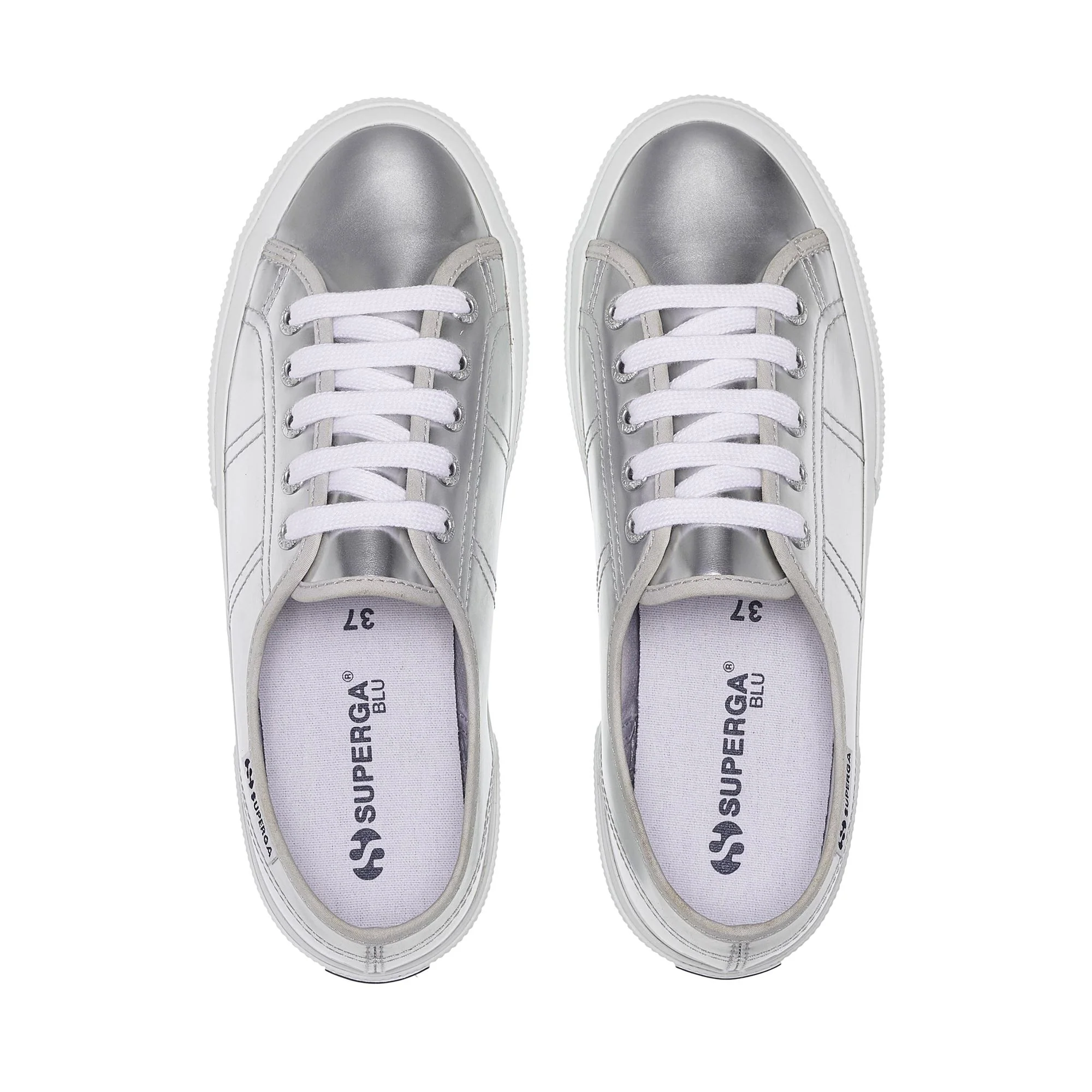 3750 MIRROR SYNTHETIC MATERIAL LEGGERA - Le Superga - Low Cut - Woman - Silver - Image 4