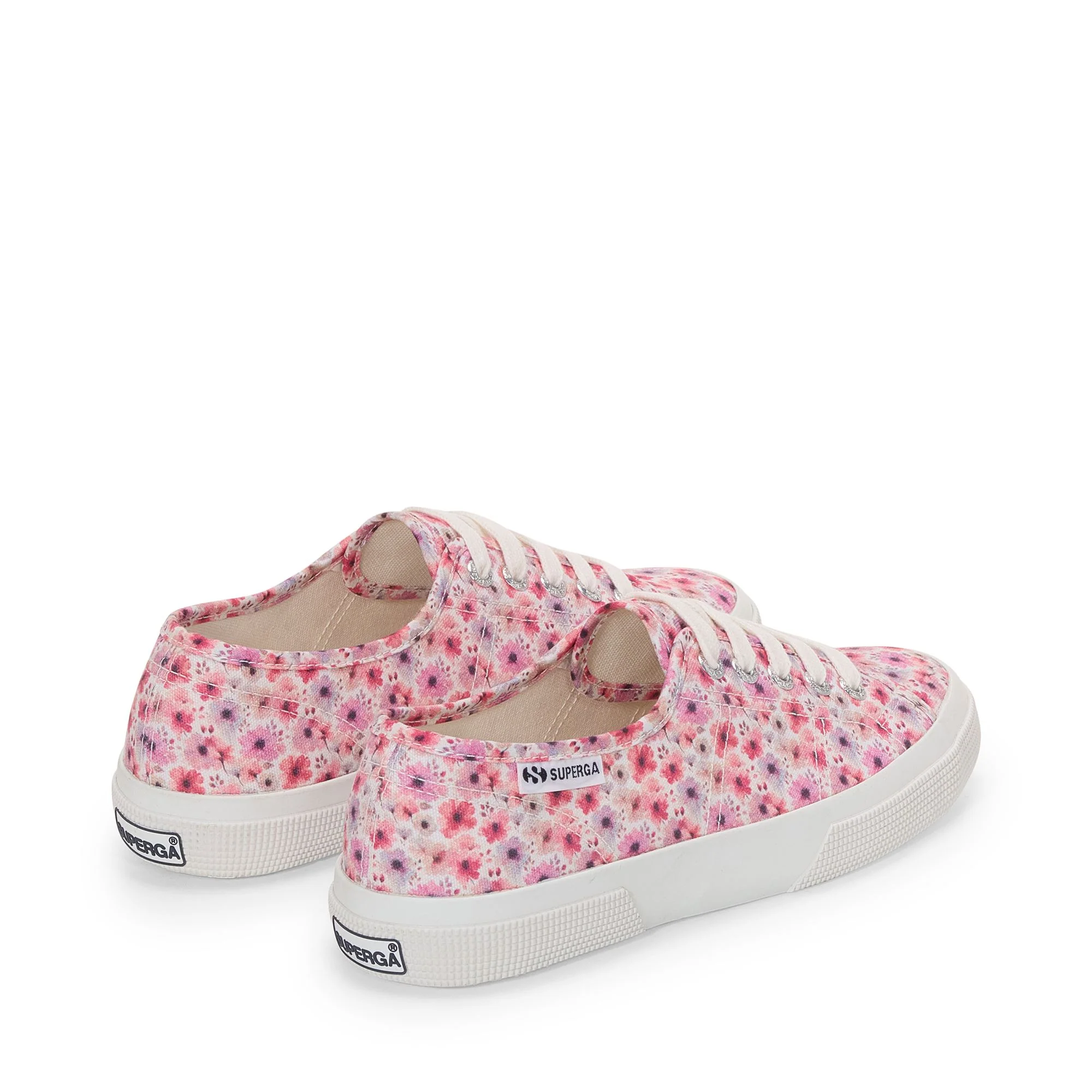 3750 WATERCOLOR FLOWER PRINT LEGGERA - Le Superga - Low Cut - Woman - White Avorio-Pink-Lilla - Image 3