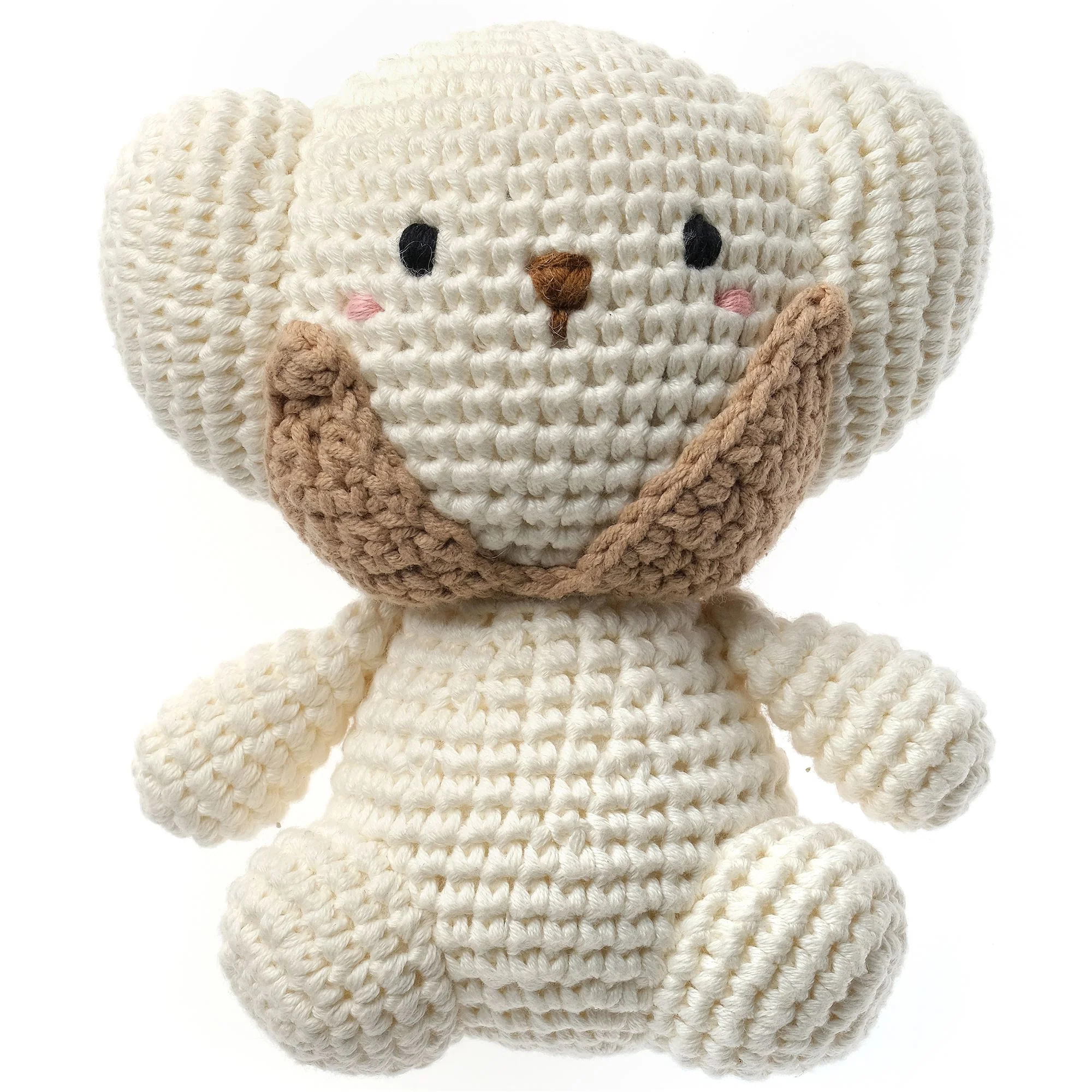 CROCHET COTTON TEDDY - Small Accessories - Toy - Unisex - White Avorio-Beige