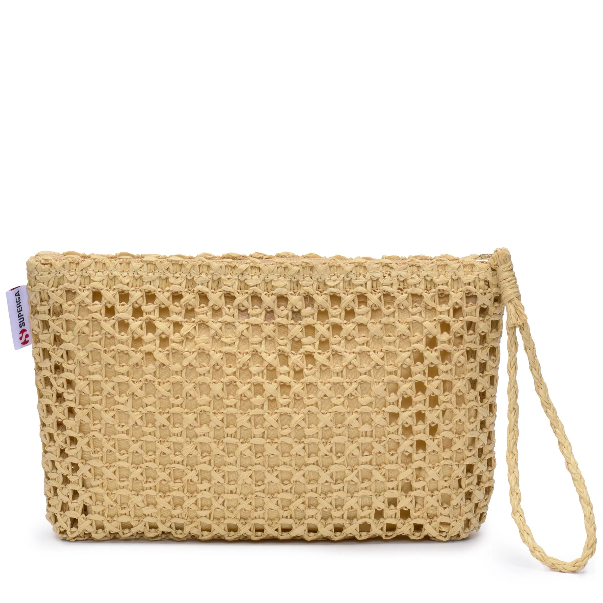 RAFFIA CLUTCH - Small Accessories - Beauty Case - Woman - Beige Ecru