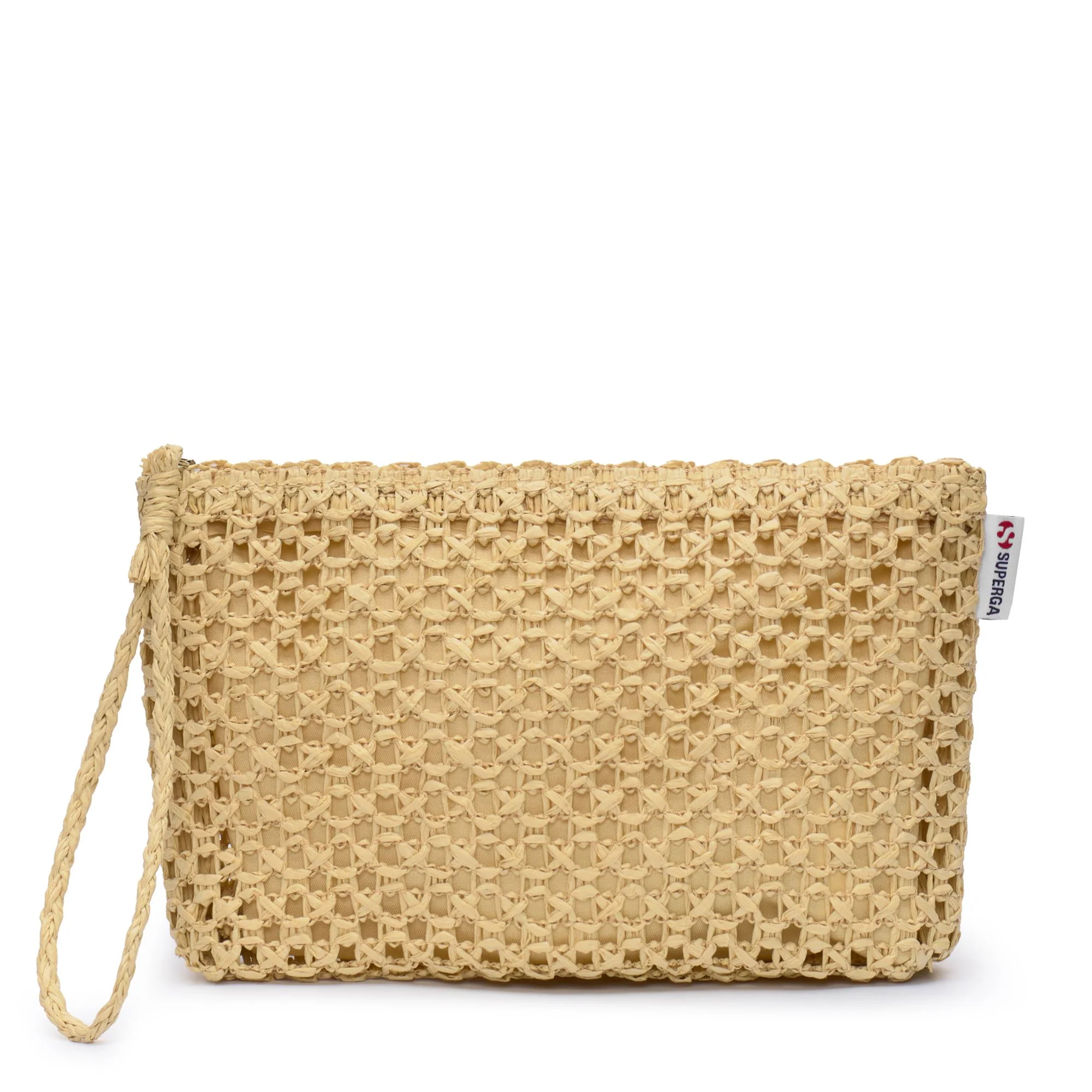 RAFFIA CLUTCH - Small Accessories - Beauty Case - Woman - Beige Ecru - Image 3