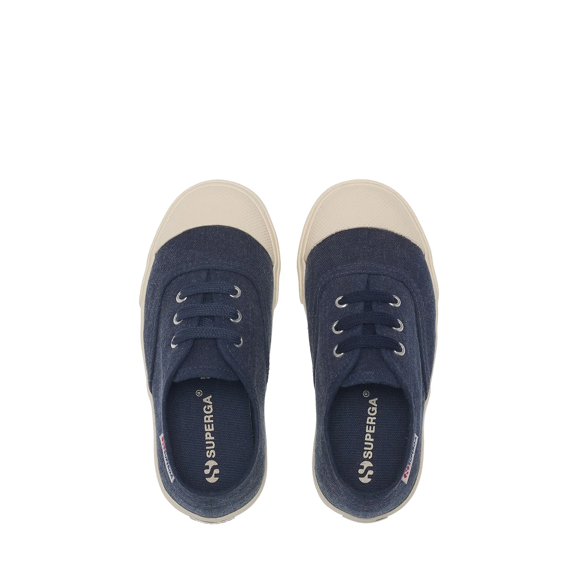 2118 KIDS COTTON STONE WASH - Sneakers - Low Cut - Kid unisex - Blue Navy-F Off White - Image 4