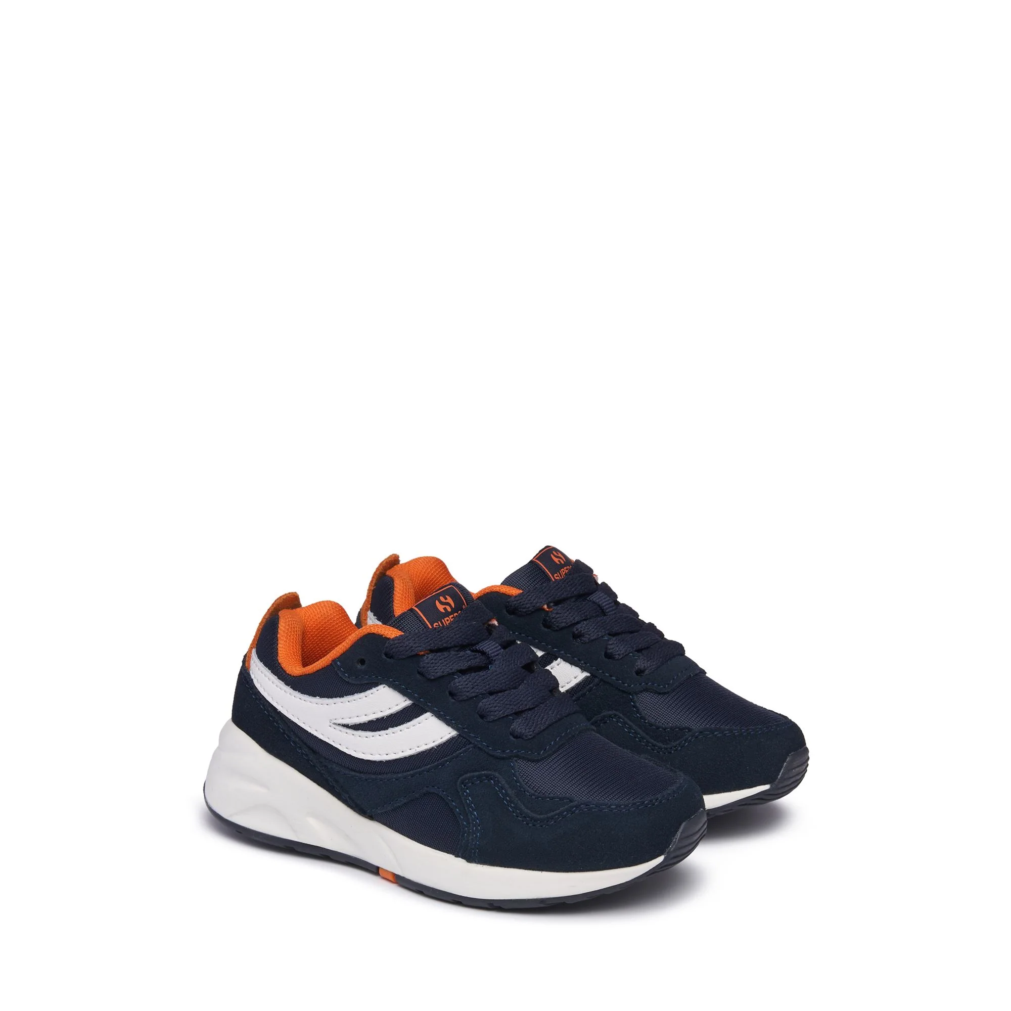 4073 KIDS TRAINING POLY SUEDE - Sneakers - Low Cut - Kid unisex - Blue Navy-White-Orange - Image 2