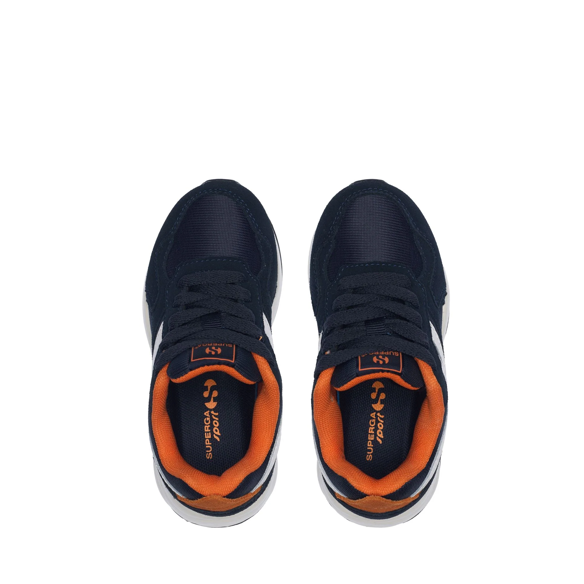 4073 KIDS TRAINING POLY SUEDE - Sneakers - Low Cut - Kid unisex - Blue Navy-White-Orange - Image 4