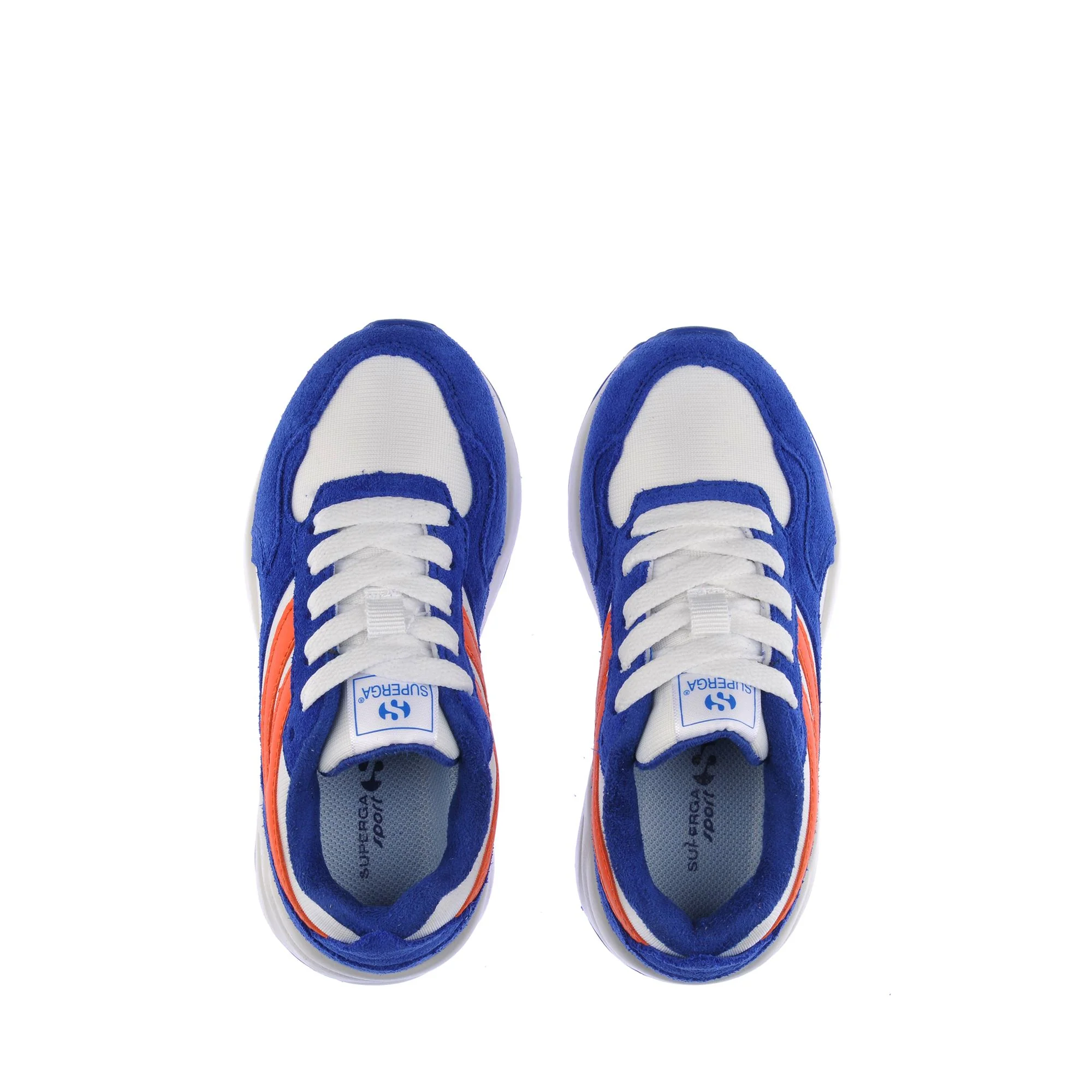 4073 KIDS TRAINING POLY SUEDE - Sneakers - Low Cut - Kid unisex - Blue Royal-White-Orange - Image 4