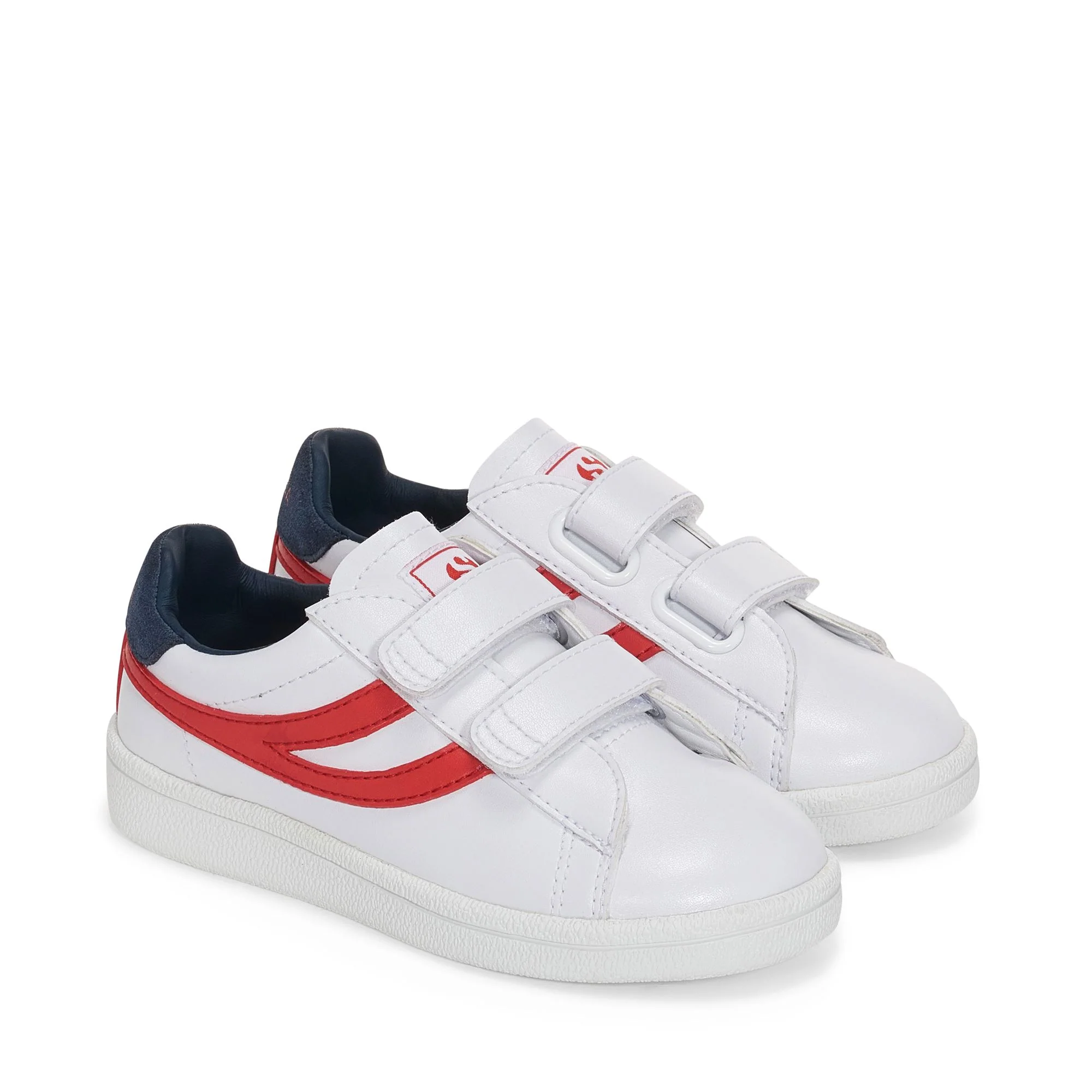 4832 KIDS STRAPS MATCH - Sneakers - Low Cut - Kid unisex - White-Red-Blue Navy - Image 2
