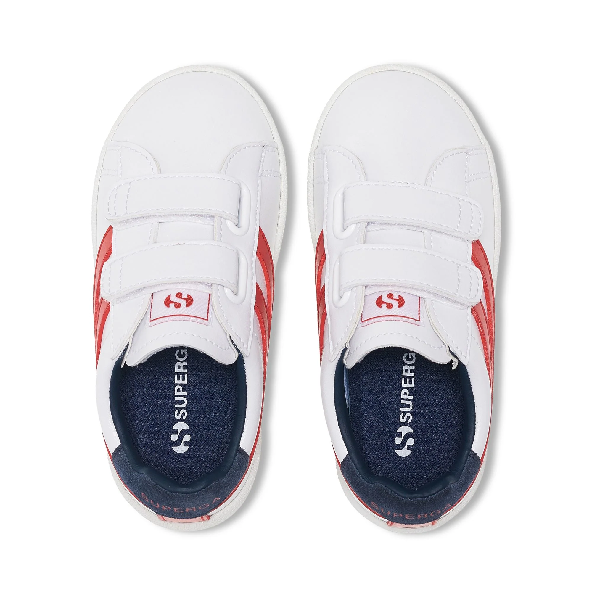 4832 KIDS STRAPS MATCH - Sneakers - Low Cut - Kid unisex - White-Red-Blue Navy - Image 4