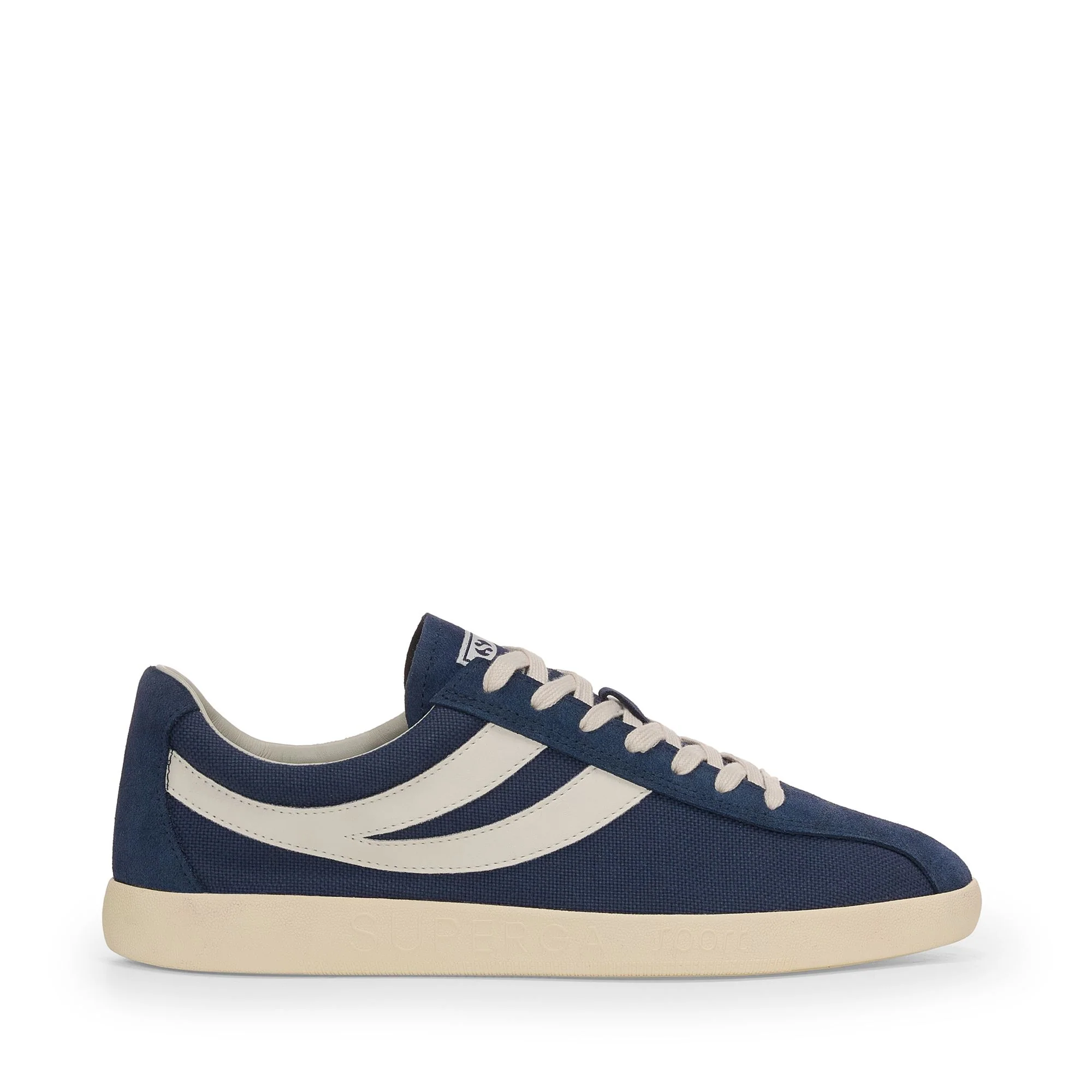 1960 CAPRI COTTON HAIRYSUEDE - Sneakers - Low Cut - Unisex - Navy-White Avorio-Off Yellow
