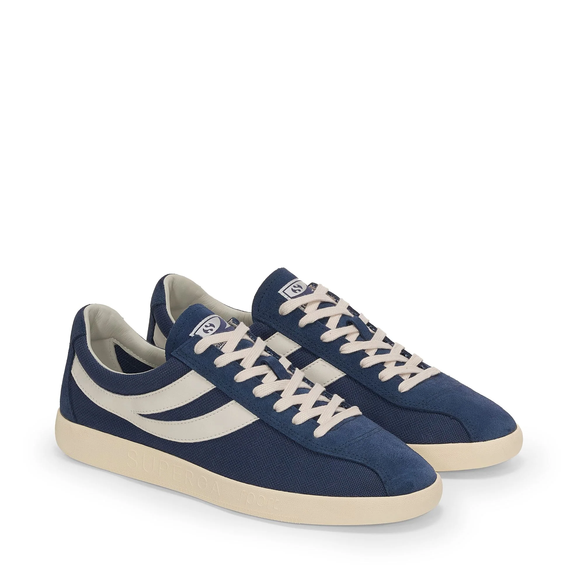 1960 CAPRI COTTON HAIRYSUEDE - Sneakers - Low Cut - Unisex - Navy-White Avorio-Off Yellow - Image 2