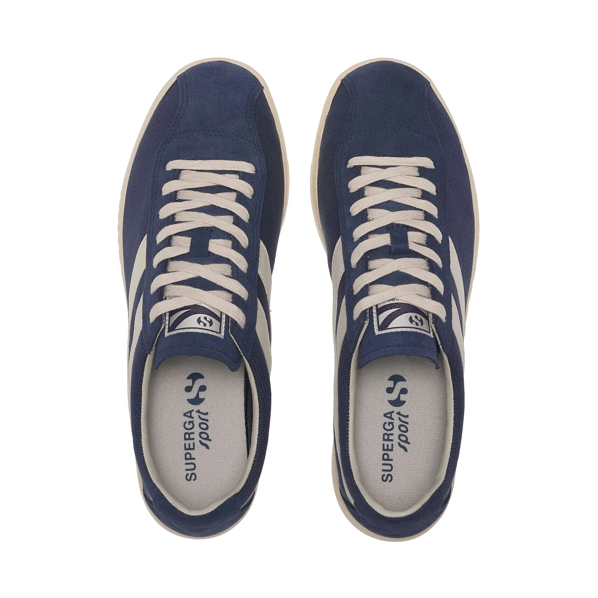 1960 CAPRI COTTON HAIRYSUEDE - Sneakers - Low Cut - Unisex - Navy-White Avorio-Off Yellow - Image 4