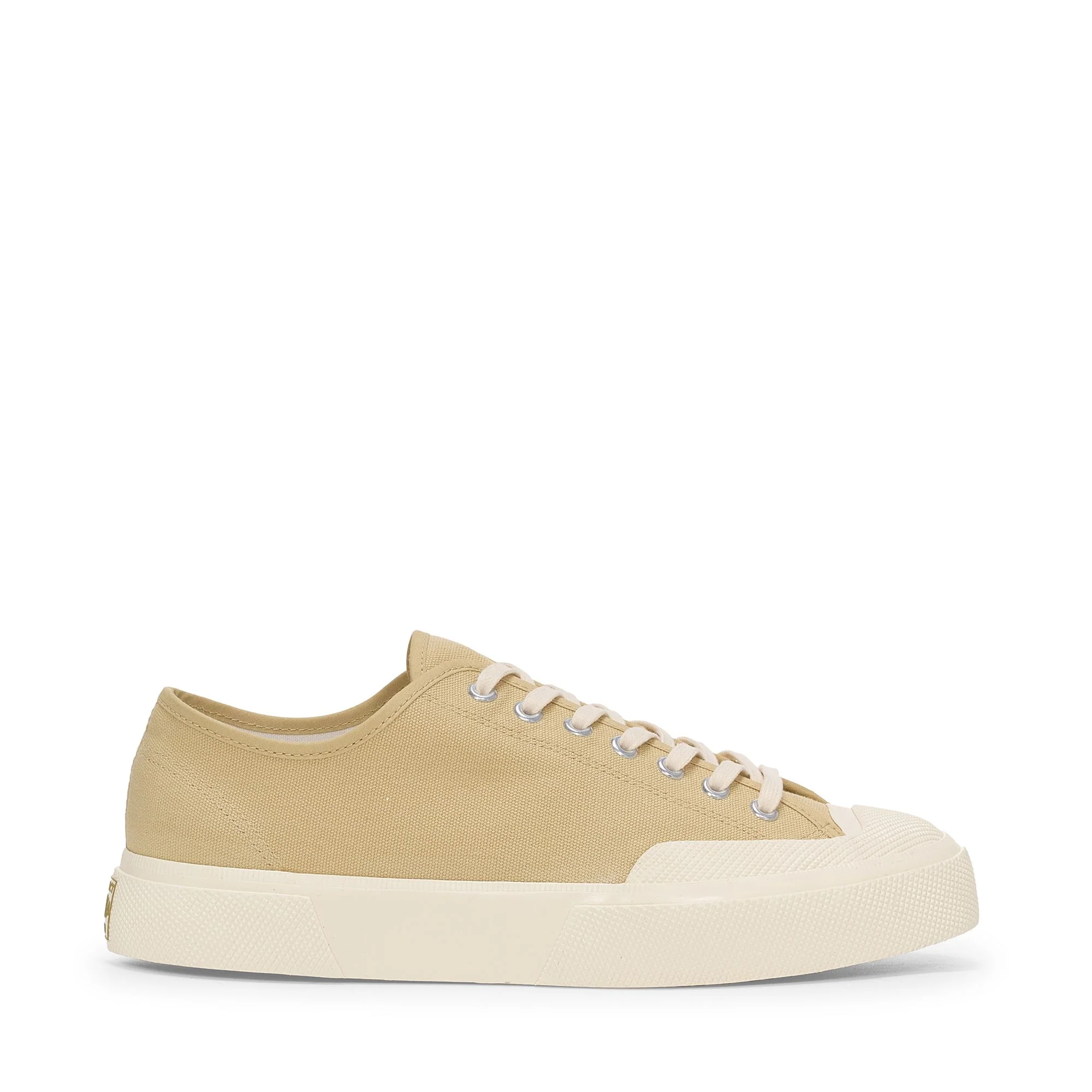 2432 WORKS LOW CUT COTTON CANVAS - Sneakers - Low Cut - Unisex - Beige-Off White