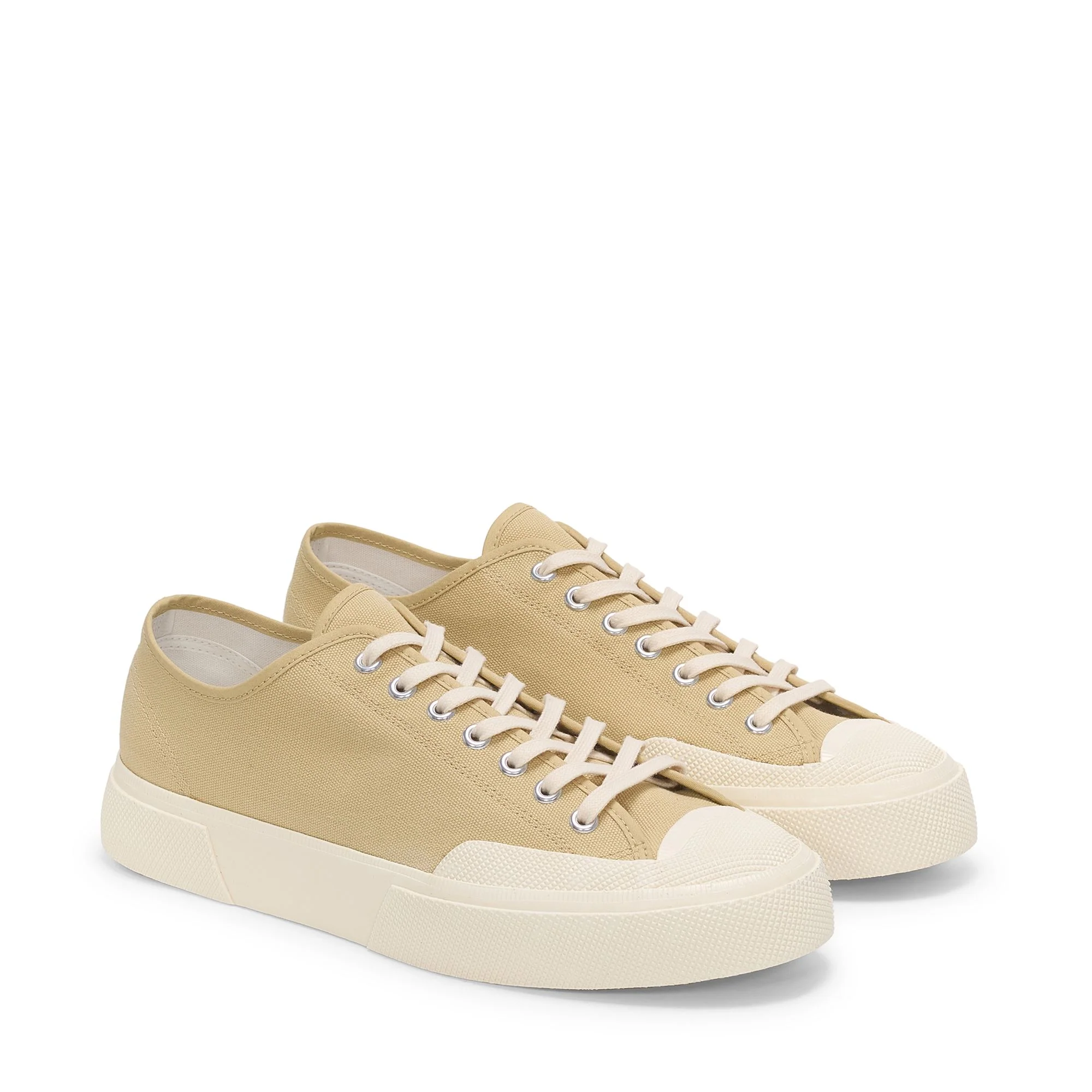 2432 WORKS LOW CUT COTTON CANVAS - Sneakers - Low Cut - Unisex - Beige-Off White - Image 2