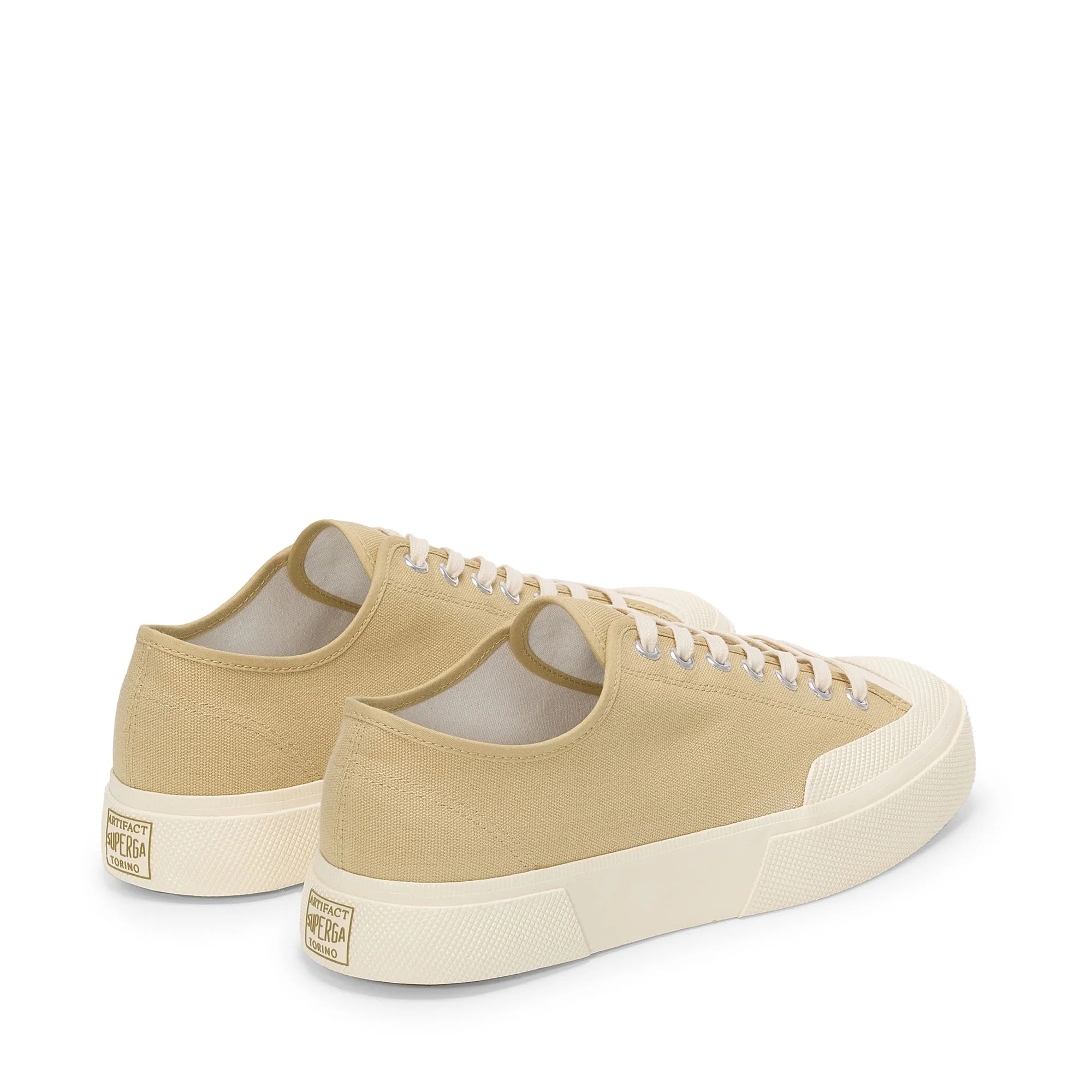 2432 WORKS LOW CUT COTTON CANVAS - Sneakers - Low Cut - Unisex - Beige-Off White - Image 3