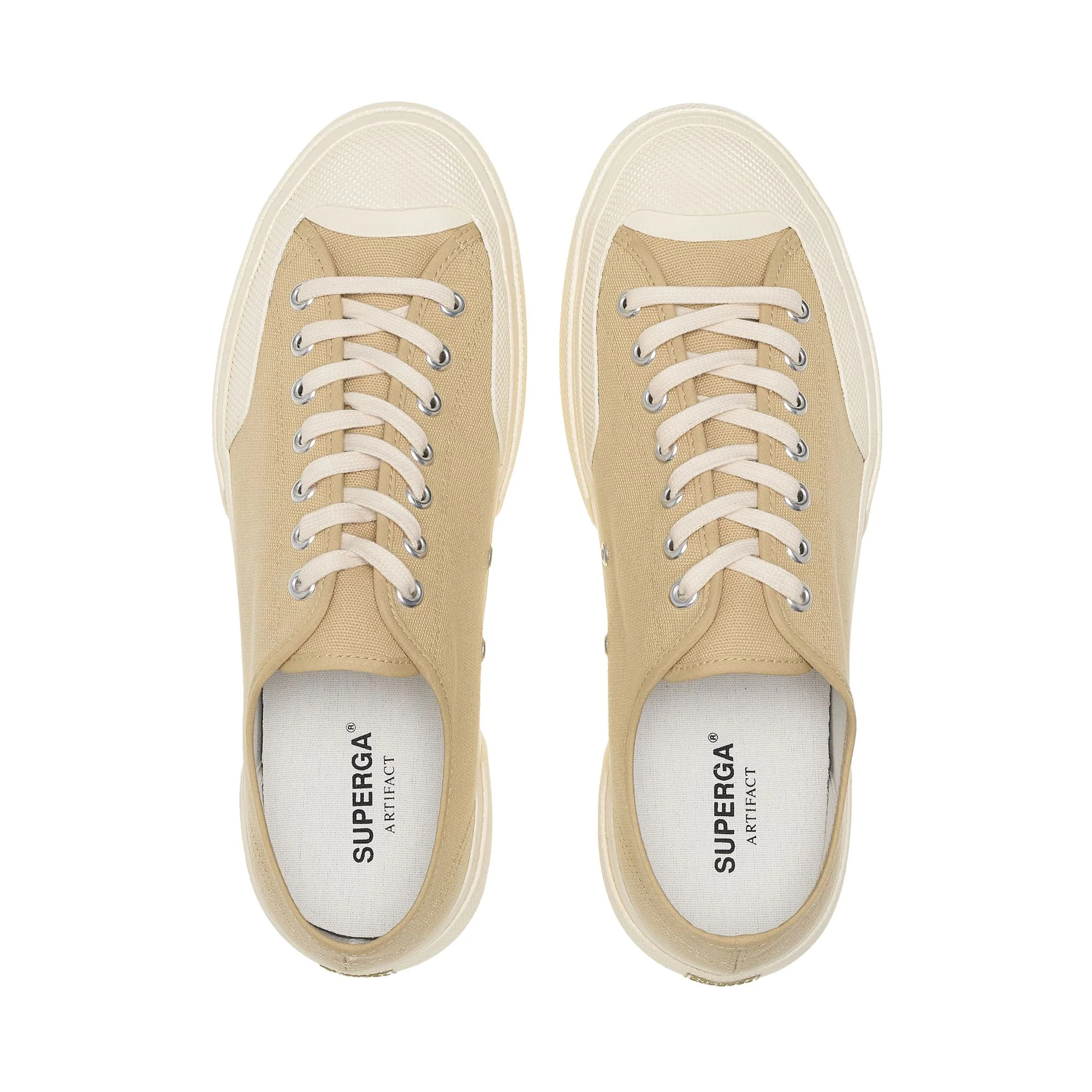 2432 WORKS LOW CUT COTTON CANVAS - Sneakers - Low Cut - Unisex - Beige-Off White - Image 4