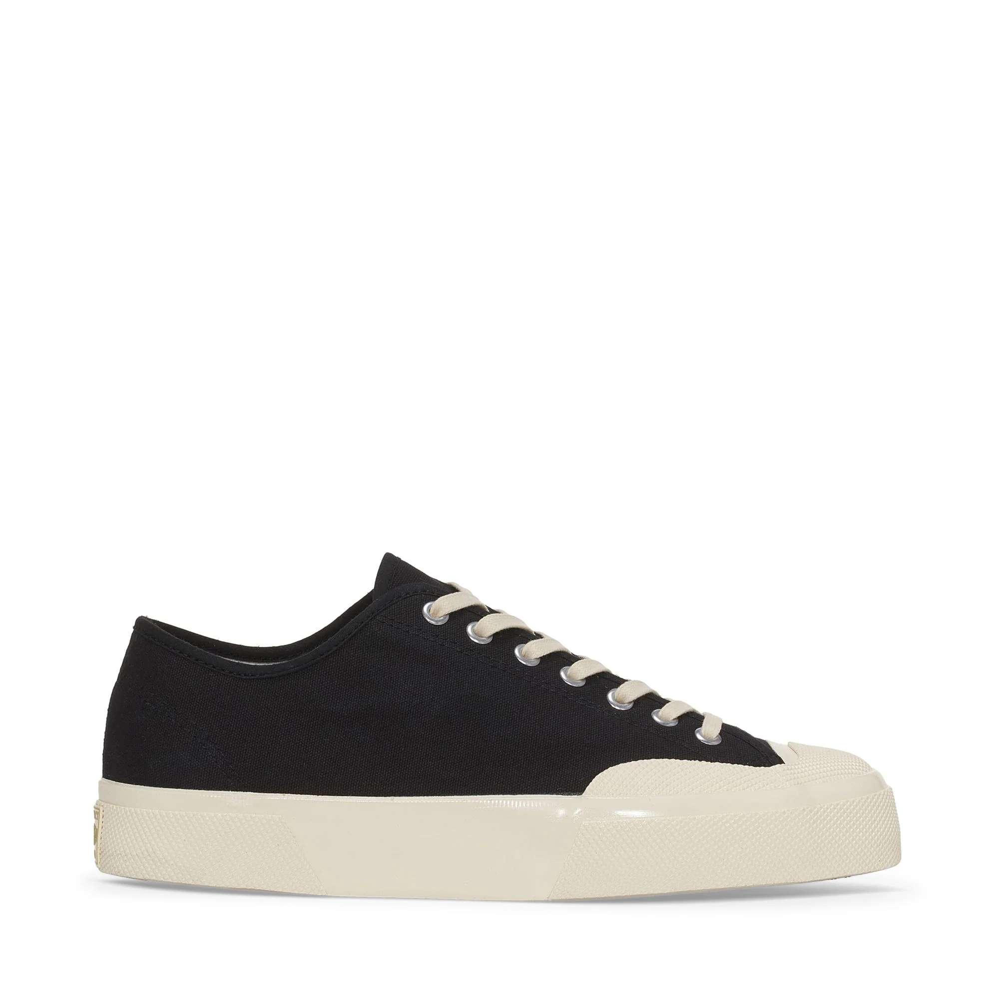 2432 WORKS LOW CUT COTTON CANVAS - Sneakers - Low Cut - Unisex - Black-Off White
