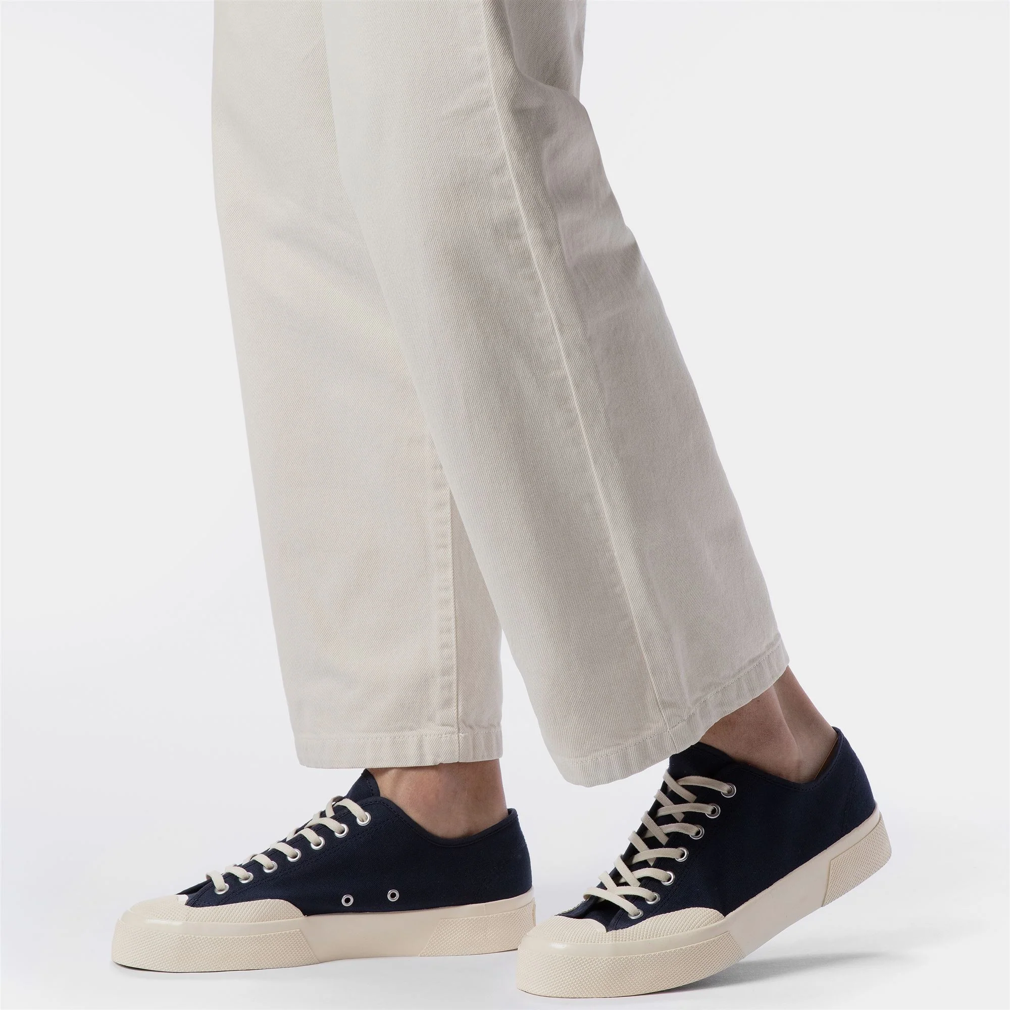 2432 WORKS LOW CUT COTTON CANVAS - Sneakers - Low Cut - Unisex - Navy-Off White - Image 6