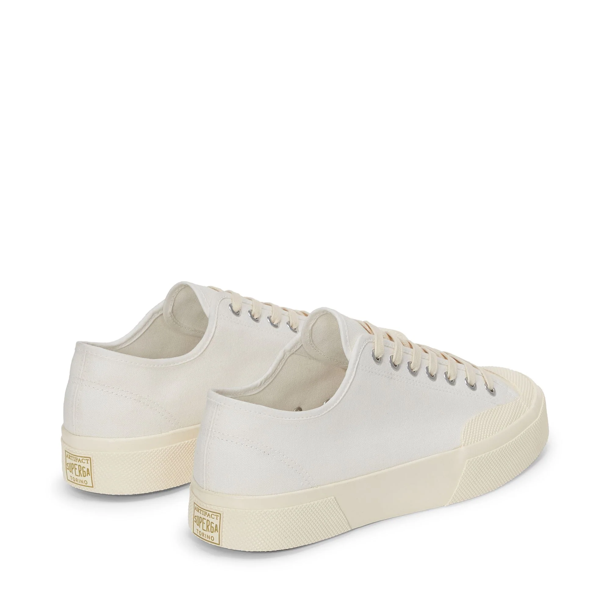 2432 WORKS LOW CUT COTTON CANVAS - Sneakers - Low Cut - Unisex - White-Off White - Image 3