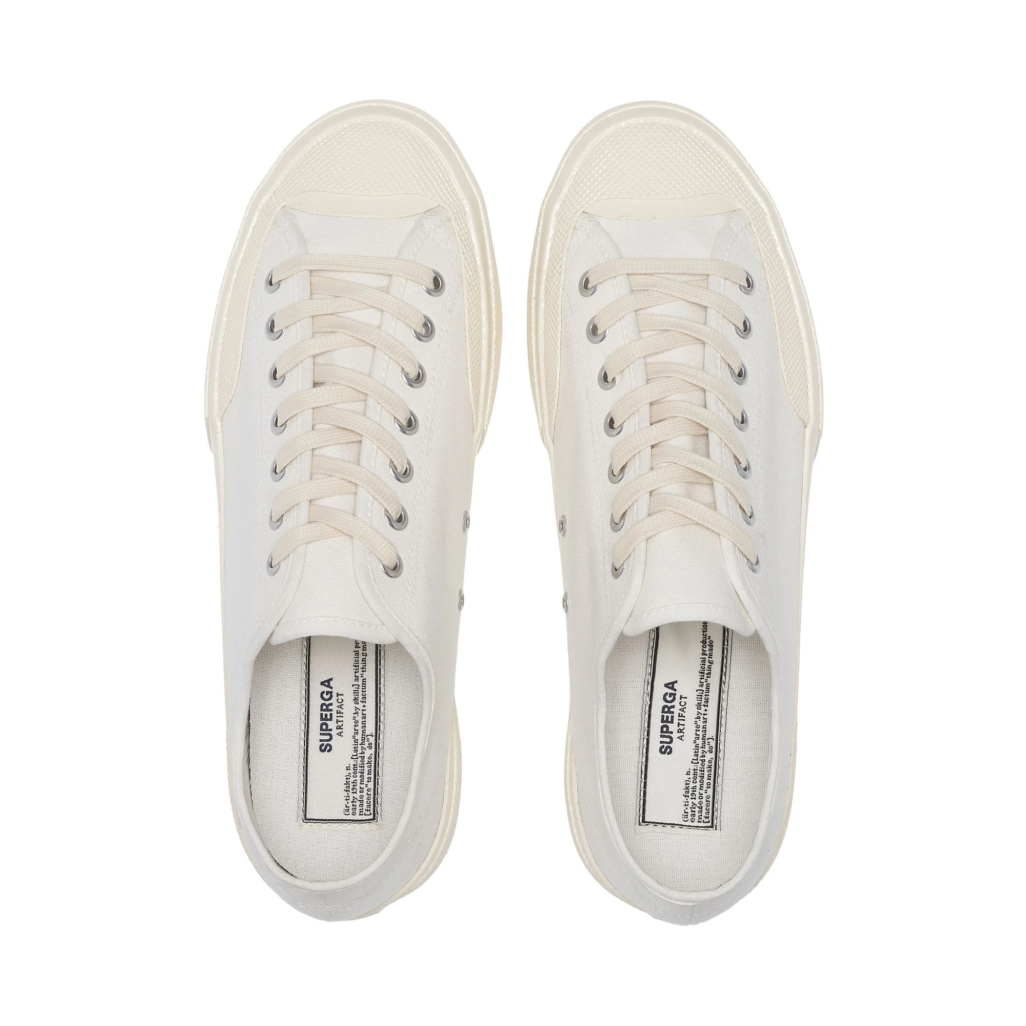 2432 WORKS LOW CUT COTTON CANVAS - Sneakers - Low Cut - Unisex - White-Off White - Image 4