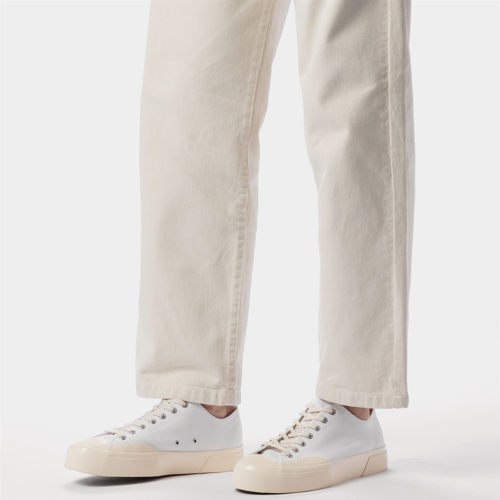 2432 WORKS LOW CUT COTTON CANVAS - Sneakers - Low Cut - Unisex - White-Off White - Image 6