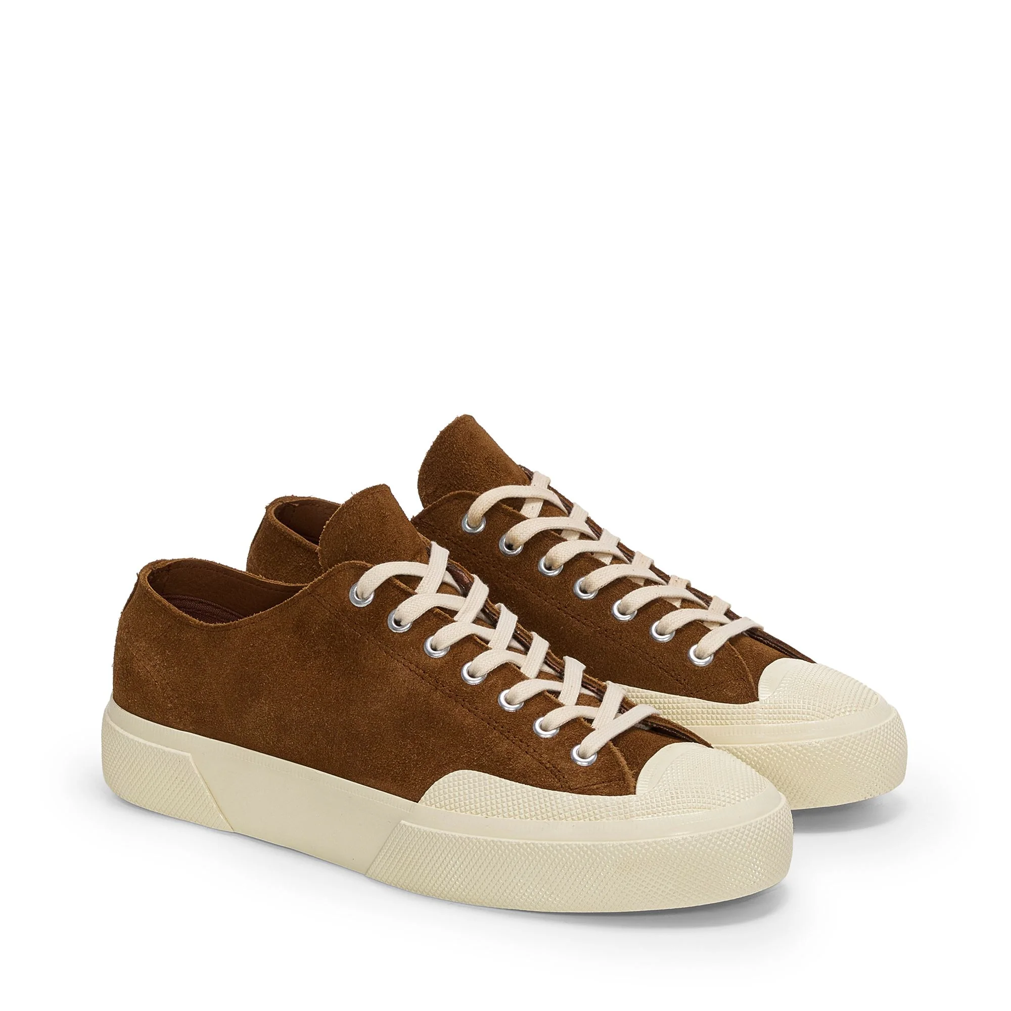 2432 WORKS SUEDE FLESH OUT - Sneakers - Low Cut - Unisex - Brown Brique-Off White - Image 2