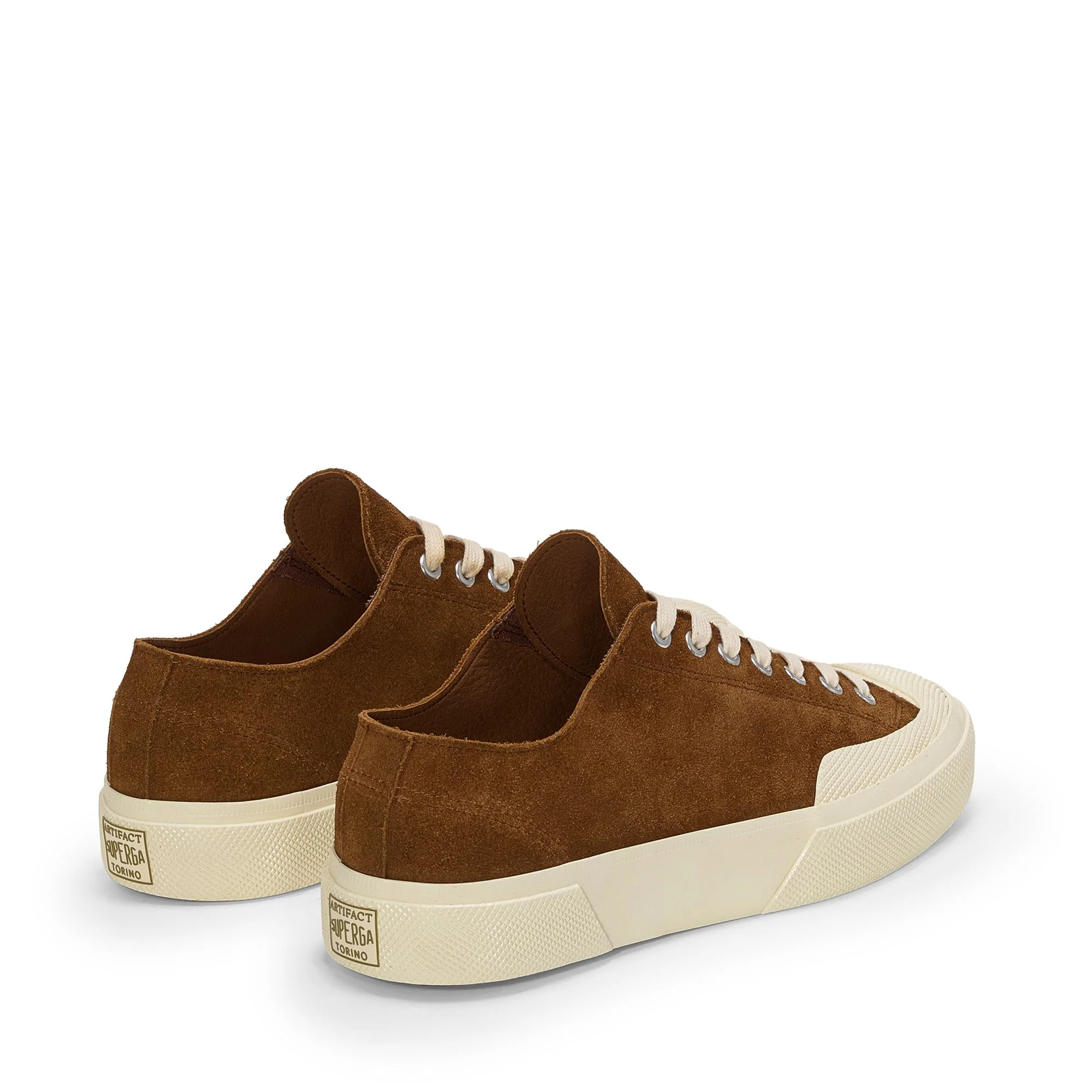 2432 WORKS SUEDE FLESH OUT - Sneakers - Low Cut - Unisex - Brown Brique-Off White - Image 3