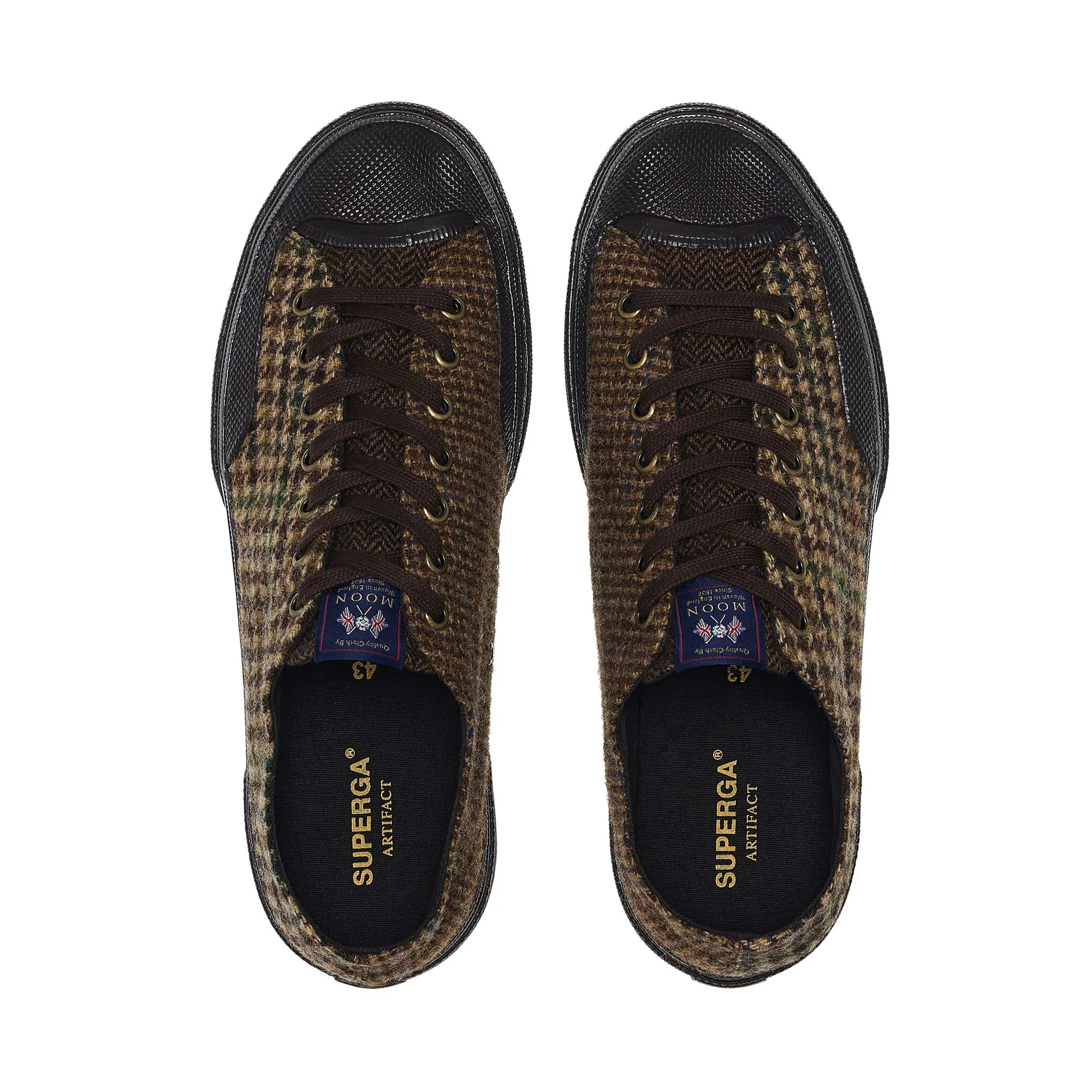 2432 WORKS WOOL PATCHWORK - Sneakers - Low Cut - Unisex - Brown-Dk Brown - Image 4