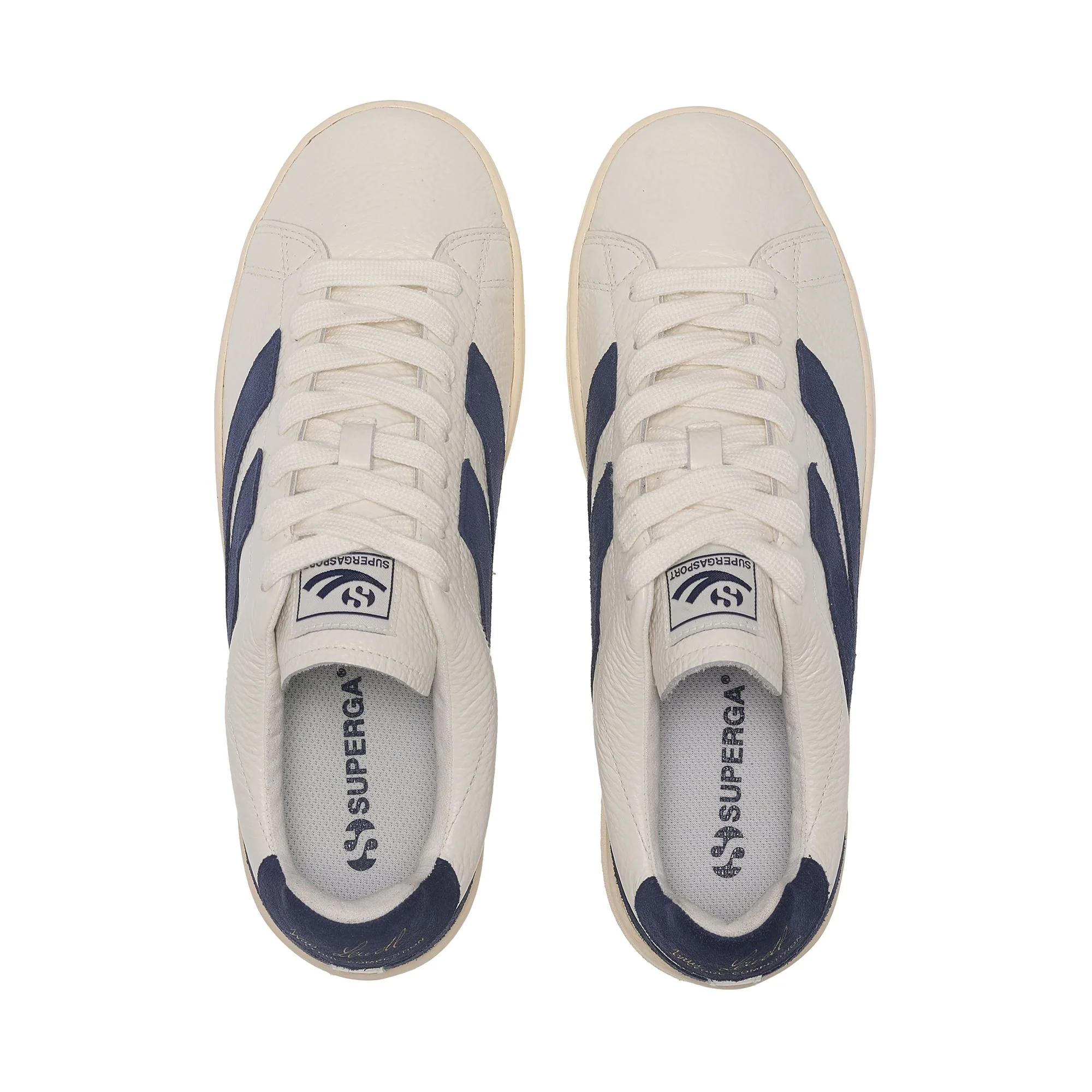 4833 LENDL - Sneakers - Low Cut - Unisex - White Avorio-Navy-Off Yellow - Image 4