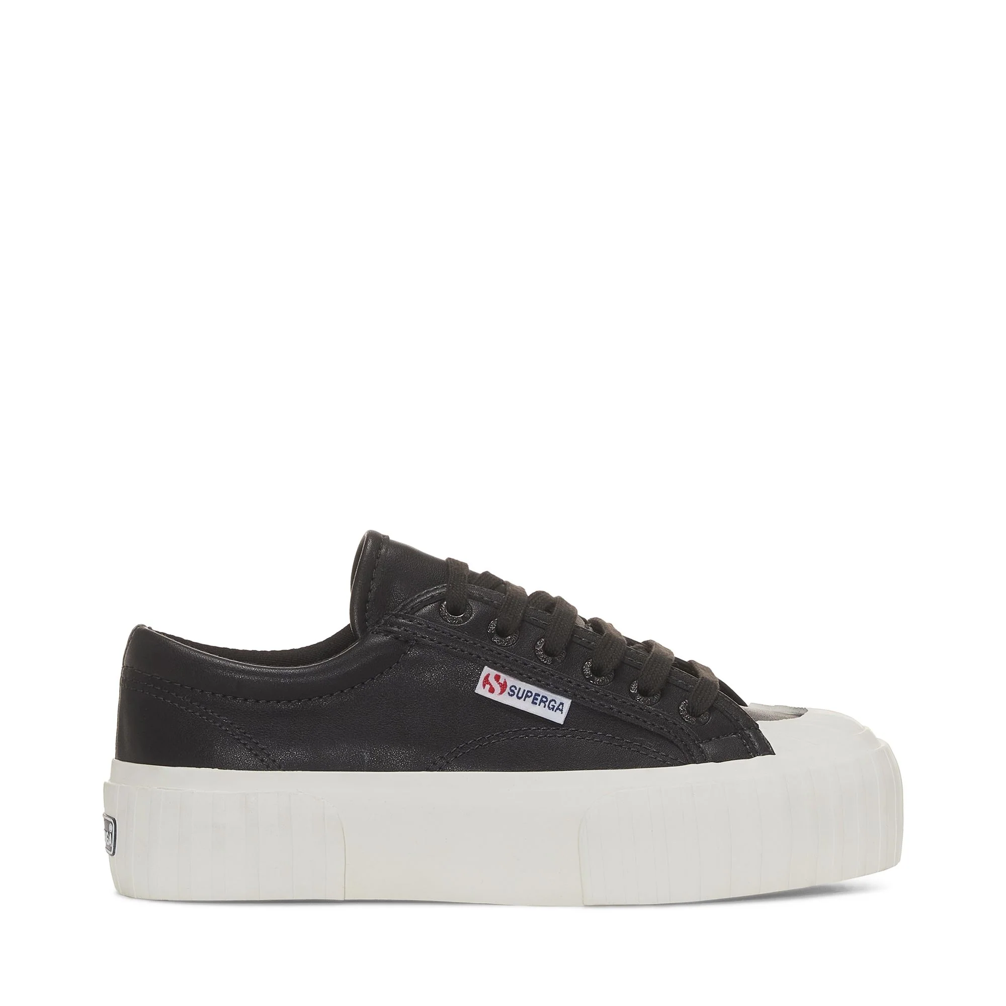 2631 STRIPE PLATFORM VEGAN MATERIAL - Sneakers - Wedge - Woman - Black Bristol-FAvorio