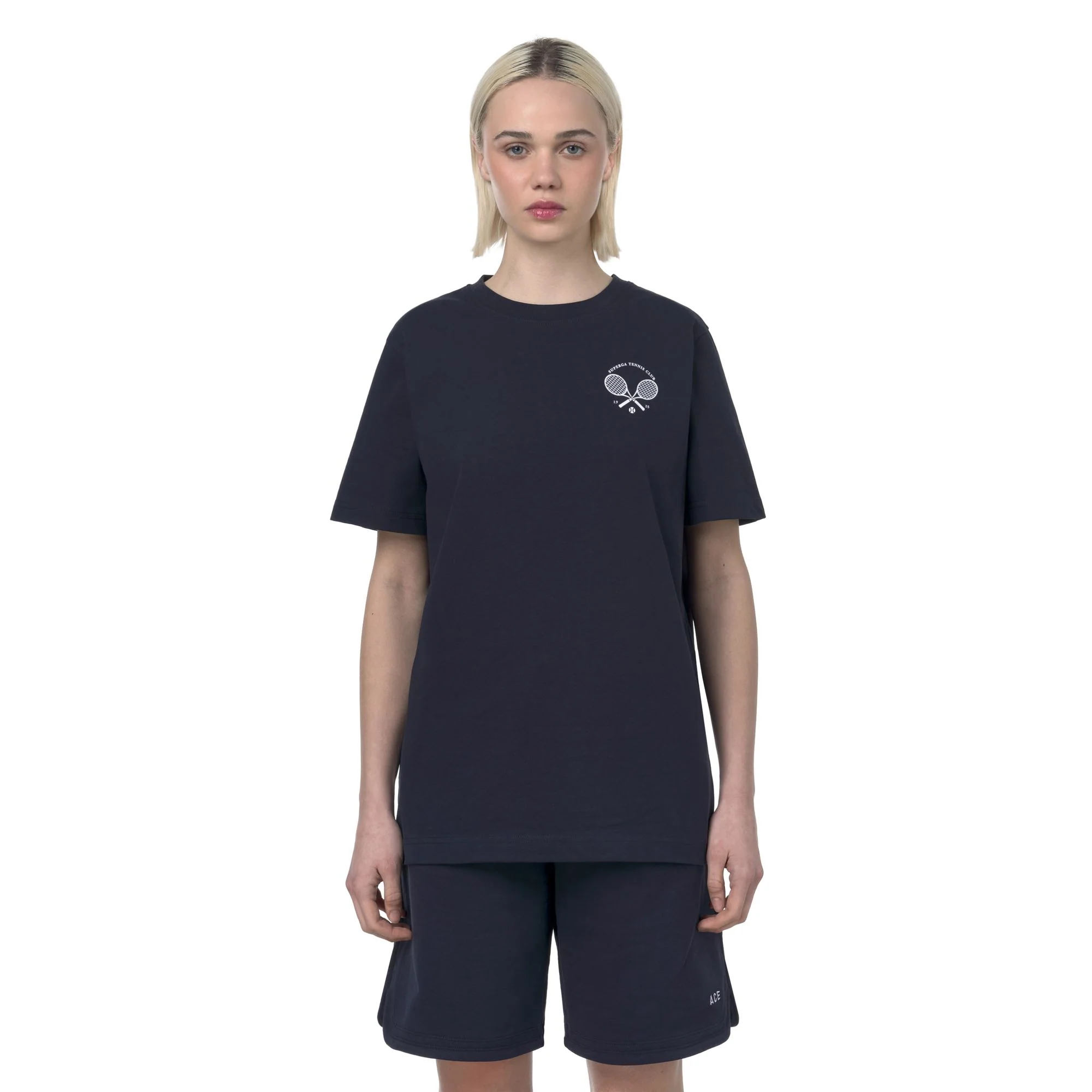 TENNIS CLUB T-SHIRT - T-Shirts & Top - T-Shirt - Unisex - Blue Navy-White Avorio Tennis Club - Image 5