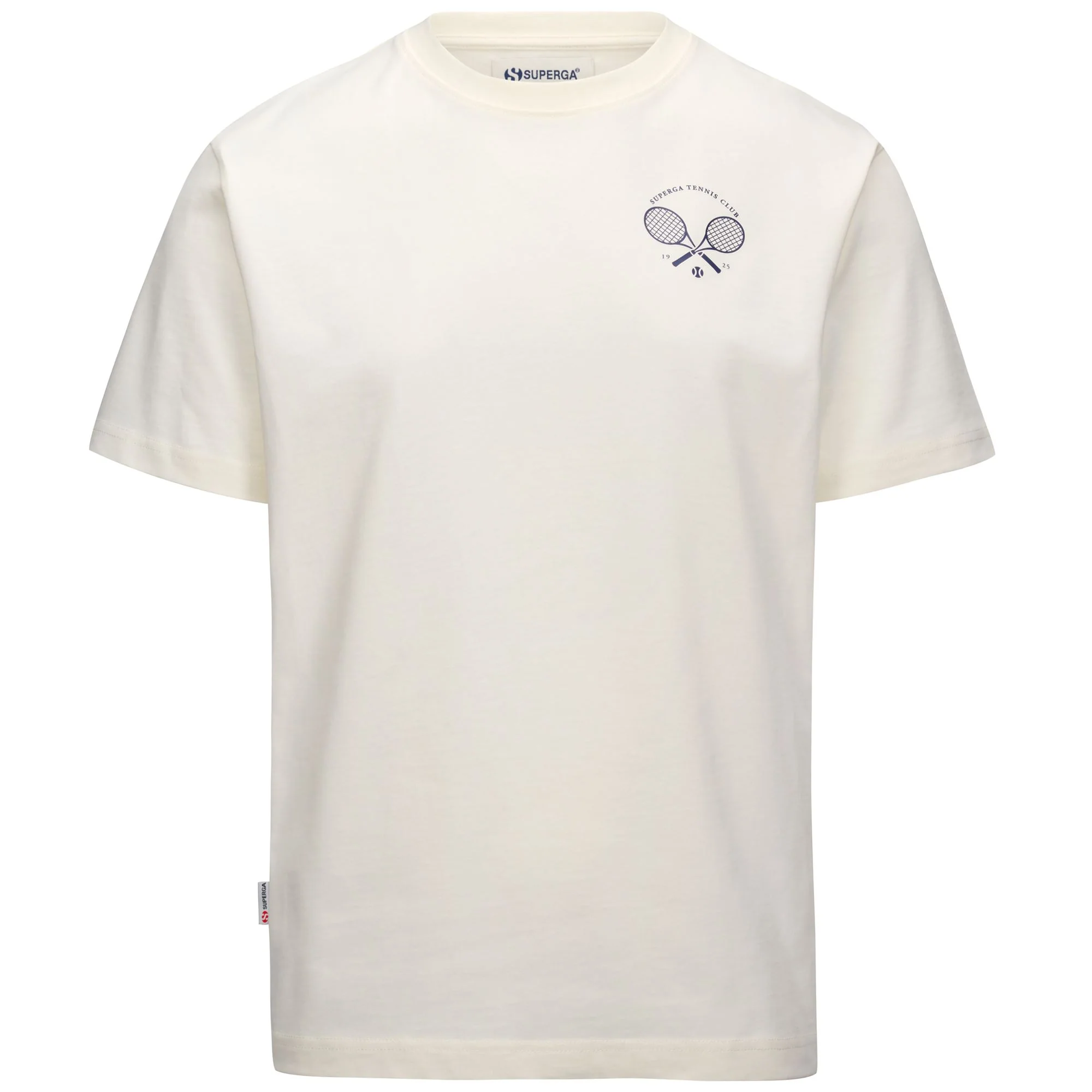 TENNIS CLUB T-SHIRT - T-Shirts & Top - T-Shirt - Unisex - White Avorio-Navy Tennis Club