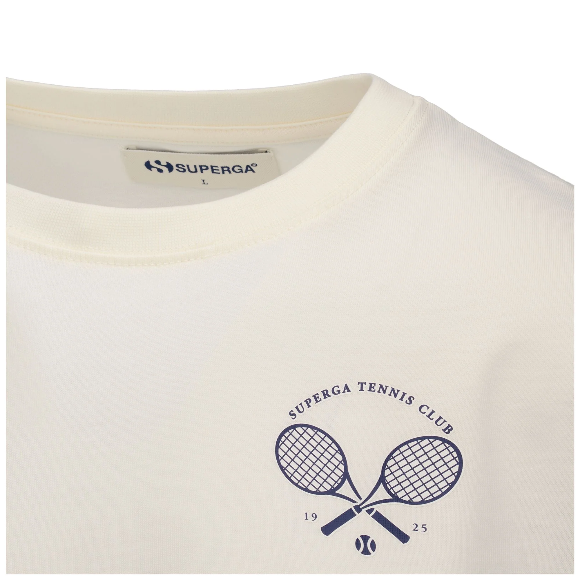 TENNIS CLUB T-SHIRT - T-Shirts & Top - T-Shirt - Unisex - White Avorio-Navy Tennis Club - Image 4